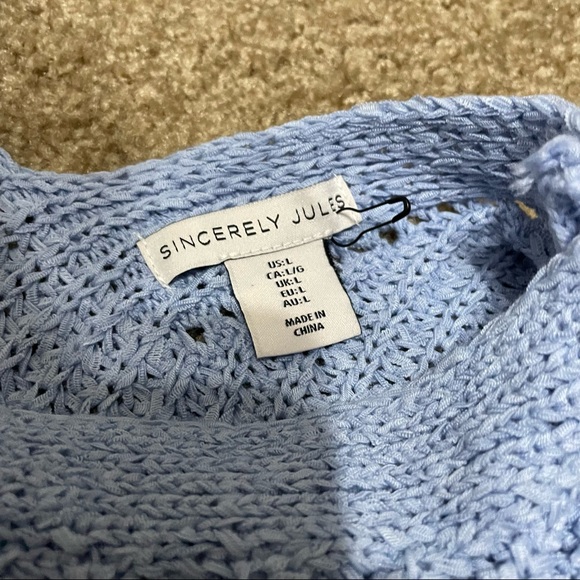 Sincerely Jules Women’s Lavender Knit Cardigan Sweater Size Large - Picture 4 of 9